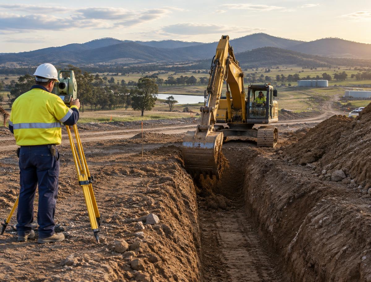 Excavation on a civil construction site
